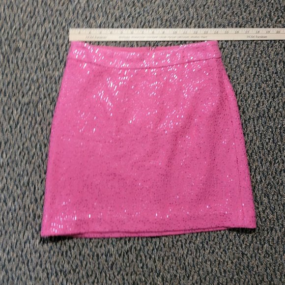 Ann Taylor Loft Sparkly Pink Sequin Skirt Size 2 Gorgeous Hot Pink Color! - Picture 16 of 16